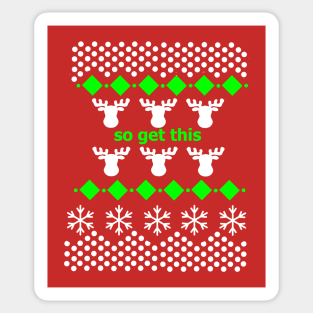 Supernatural Ugly Christmas Sweater Sticker